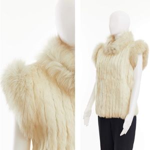 70’s rabbit fur vest / M/L